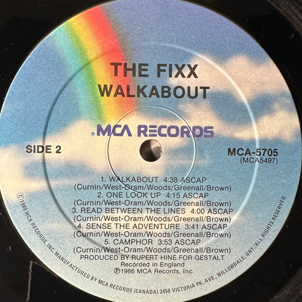 The Fixx ‎– Walkabout (Канада 1986г.)