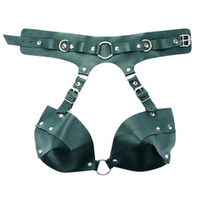 Изумрудная сбруя из ошейника с лифом БДСМ Арсенал Lady's Arsenal Emerald Harness 67017