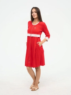 Халат велюровый на молнии для беременных