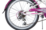 Велосипед Novatrack 20" ANGEL, белый, алюм.6ск.TY21/RS35/SG-6SI, V-brake