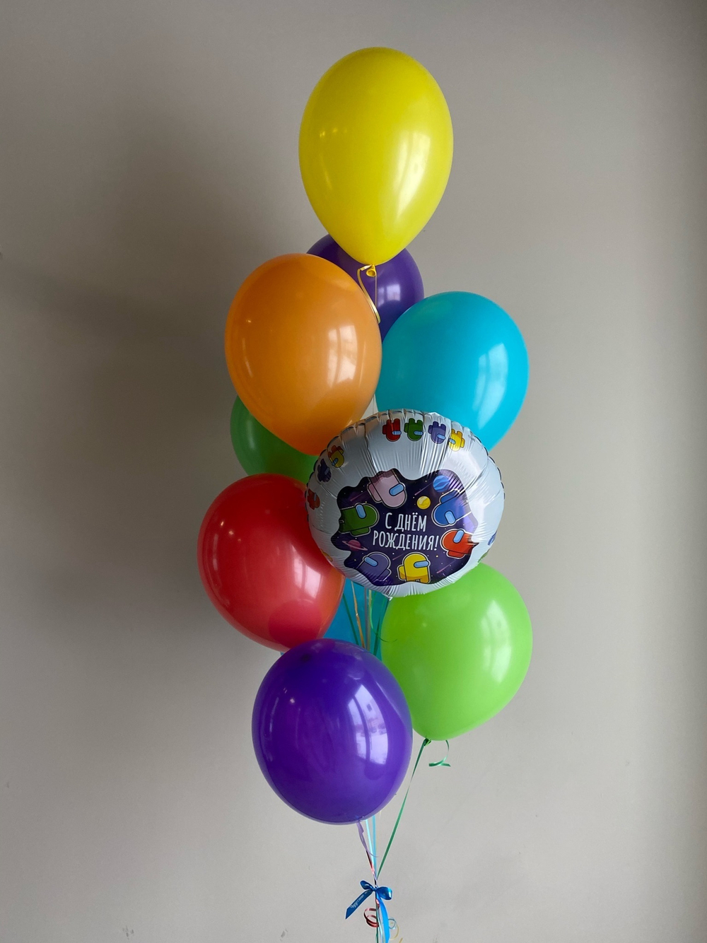 Р 18" Круг, С Днем рождения, Космонавтики, 1 шт. 45 см