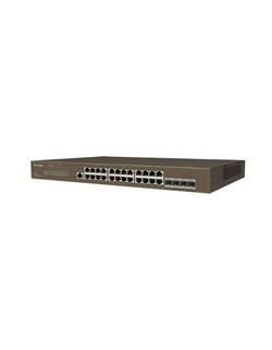 IP-COM G5328F Коммутатор управляемый 3 уровня L3, 28 портов, 24x1 Гбит/с, SFP+ 4x10 Гбит/с