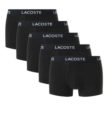 Мужские спортивные боксеры Lacoste Cotton Jersey Trunks 5P - черный