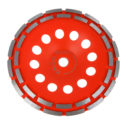 Чашка алмазная зачистная 230мм двухрядная ЕРМАК