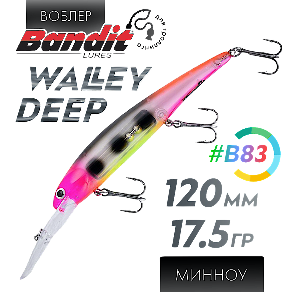 Воблер Bandit Lures Walleye Deep 120мм 17.5г до8.1м BDTWBD2 -