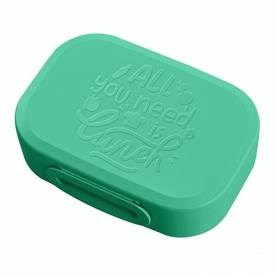 Ланч-бокс "all you need is lunch", 180x130x50мм 0,98л (зеленый)