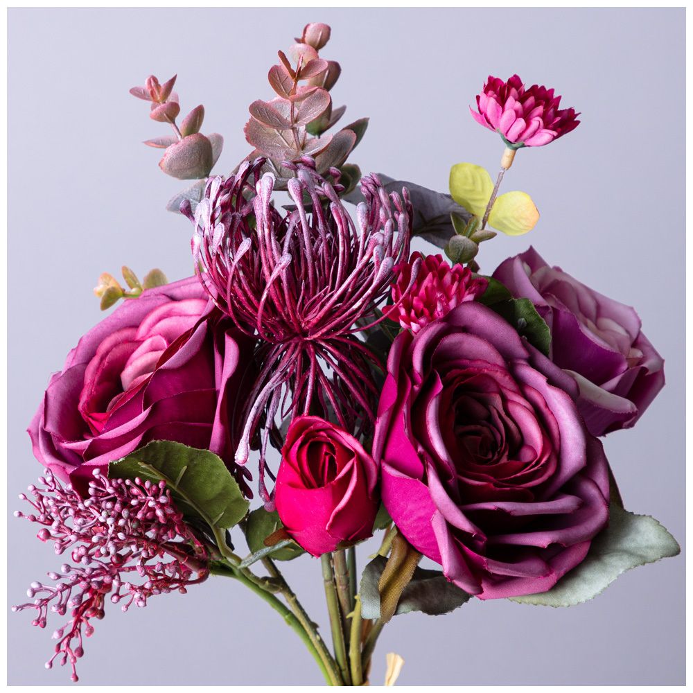 БУКЕТ ИСКУССТВЕННЫХ ЦВЕТОВ ВЫСОТА=25 СМ БЕЗ УПАКОВКИ (МАЛ=12ШТ./КОР=120ШТ.)