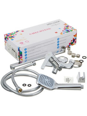 Смеситель для ванны Melodia della vita Metallica картридж 35 мм, длинный излив 350 мм, хром MDV35541