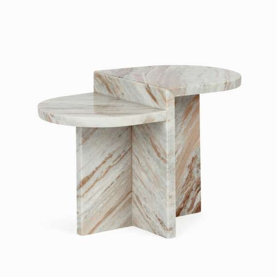 Кофейный стол Svante 50х45 см, бежевый мрамор