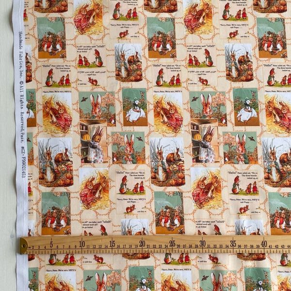 КРОЛИК - КАРТИНКИ, отрез 50 см, 100% хлопок Handmade Fabrics 4