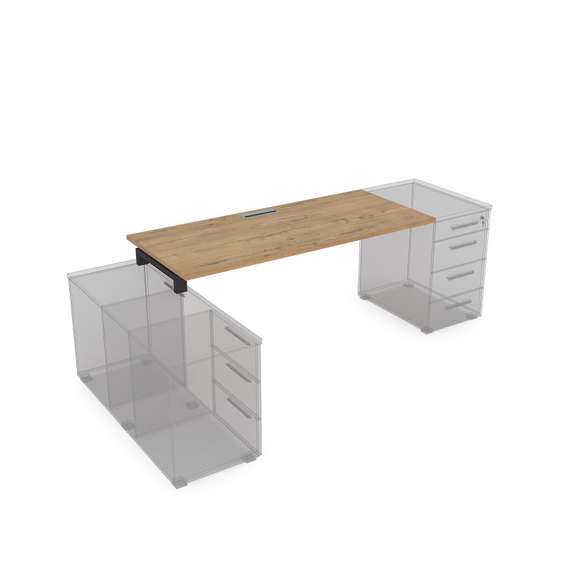 СЛТ.974 Стол рабочий прямолинейный, крепление к тумбам (1600*700*750)