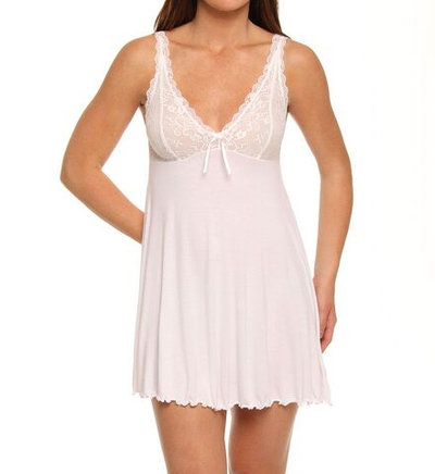 Струящаяся сорочка с кружевным лифом (Размер: S) (Цвет: бежевый)