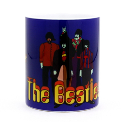 Кружка The Beatles Yellow Submarine группа, по бокам субмарины (600)