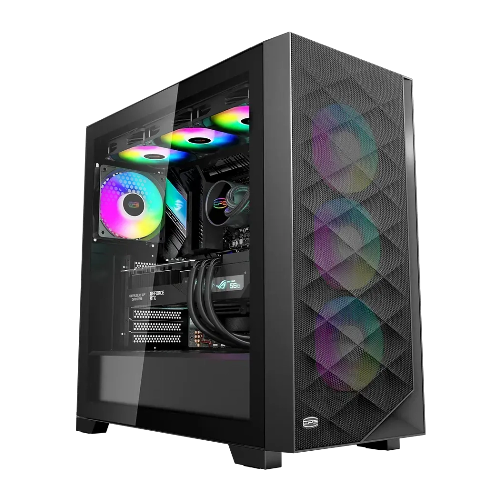 Корпус PCCooler C3D510 BK EATX/ATX/mATX/ITX 2x3.5", 2x2.5", USB3.0, 2xUSB2.0, Black