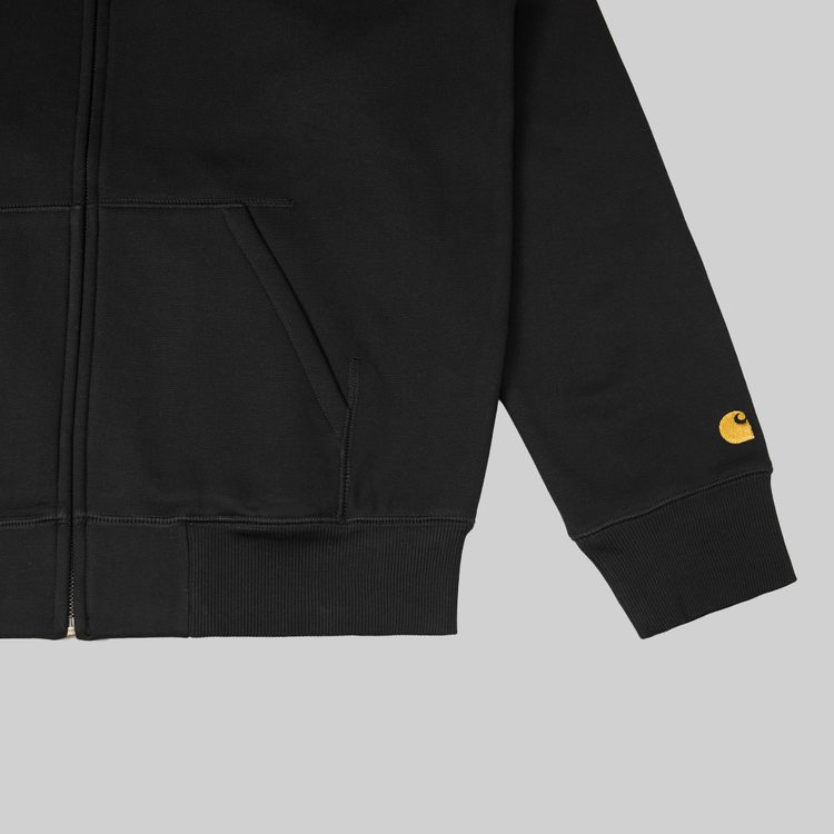 Толстовка мужская Carhartt WIP Chase Jacket Hooded артикул:I033664_black - купить в магазине Дайс