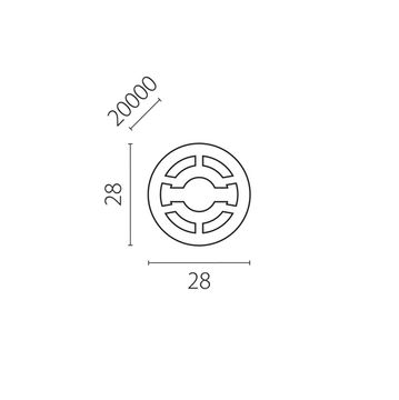 Профиль круглый силиконовый 20м/упак D28 д/LED ленты 442820 белый Profiled Lightstar