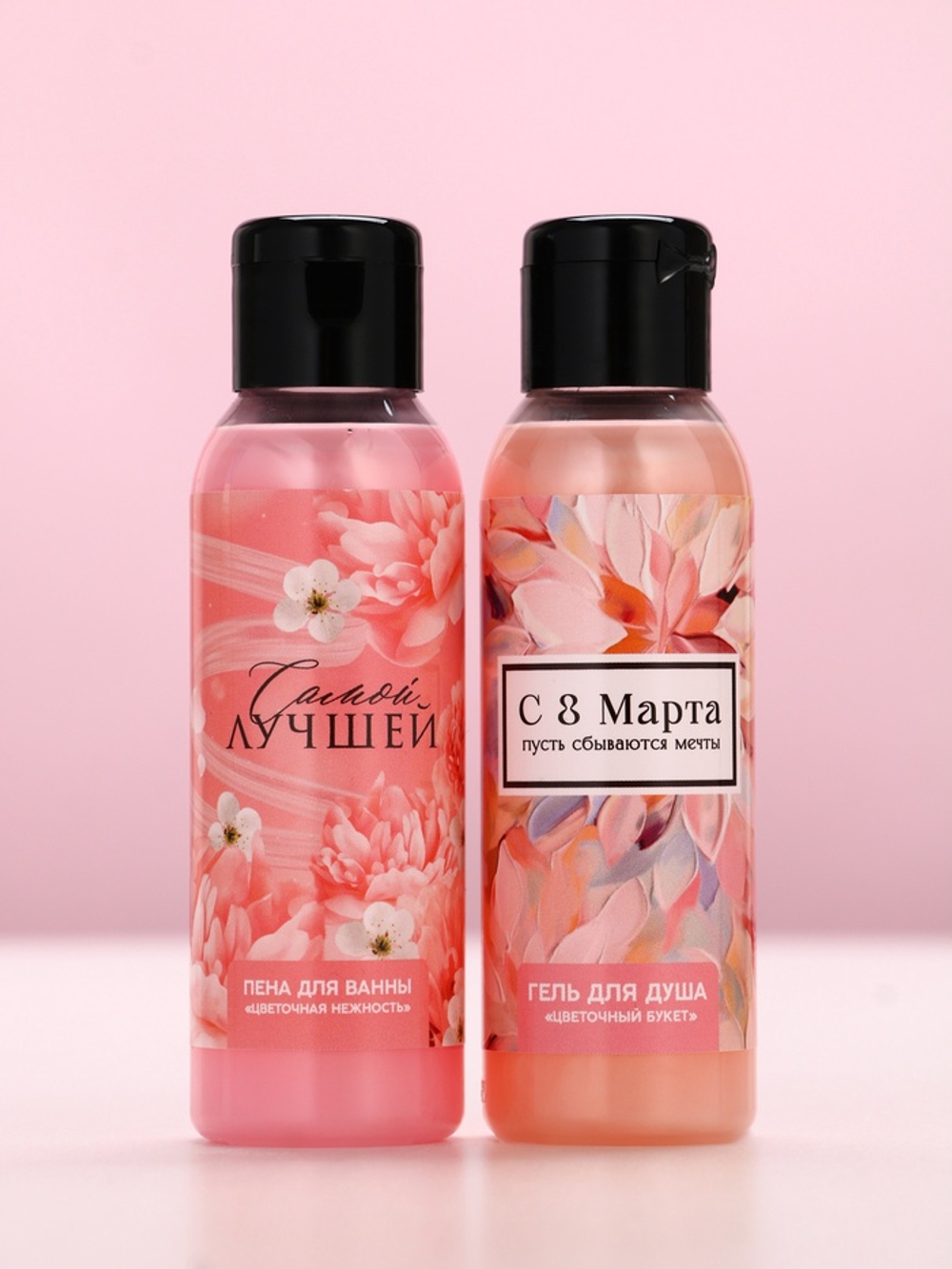 Подарочный набор «8 Марта!»: гель для душа и пена для ванны, 2×100 мл, Чистое счастье