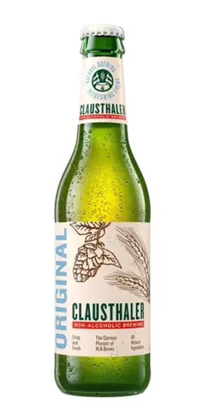 Пиво безалкогольное Сlausthaler Original cветлое пастеризованное фильтрованное, 0,33 л