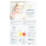 Dr. Brown's, Набор зубных щеток для малышей, от 0 до 3 лет, розовый, яблочно-грушевый, набор из 2 предметов