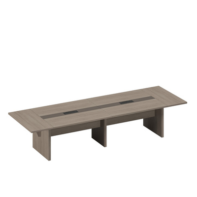 Стол для переговоров составной дуб виченца/лава серая