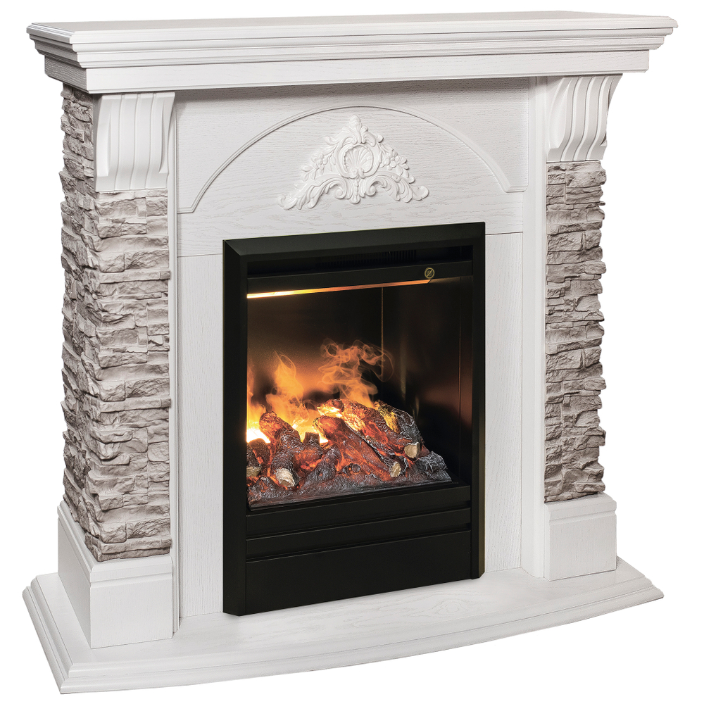 Каминокомплект Real Flame Athena GR WT с очагом 3D Olympic