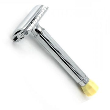 Т-образная бритва (станок) для бритья Merkur Progress Long, хром, с удлиненной ручкой и регулировкой угла наклона лезвия, 90510001