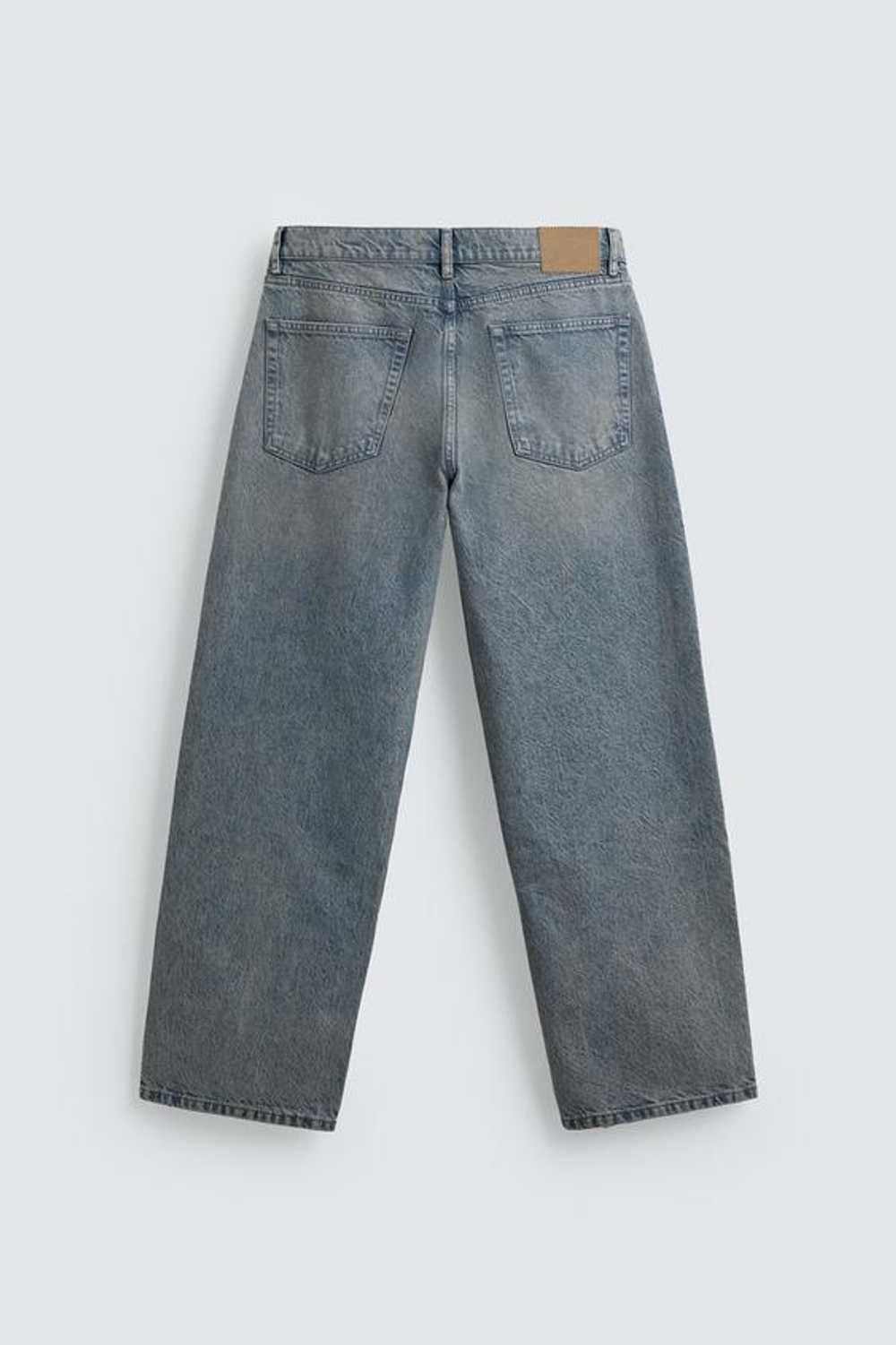 ZARA ДЖИНСЫ BAGGY FIT, СЕРО-СИНИЙ