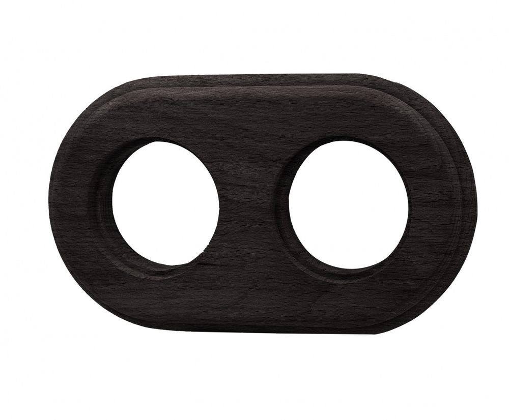 Рамка 2-местная R, дерево, цвет Угольно-черный RF1-620-119