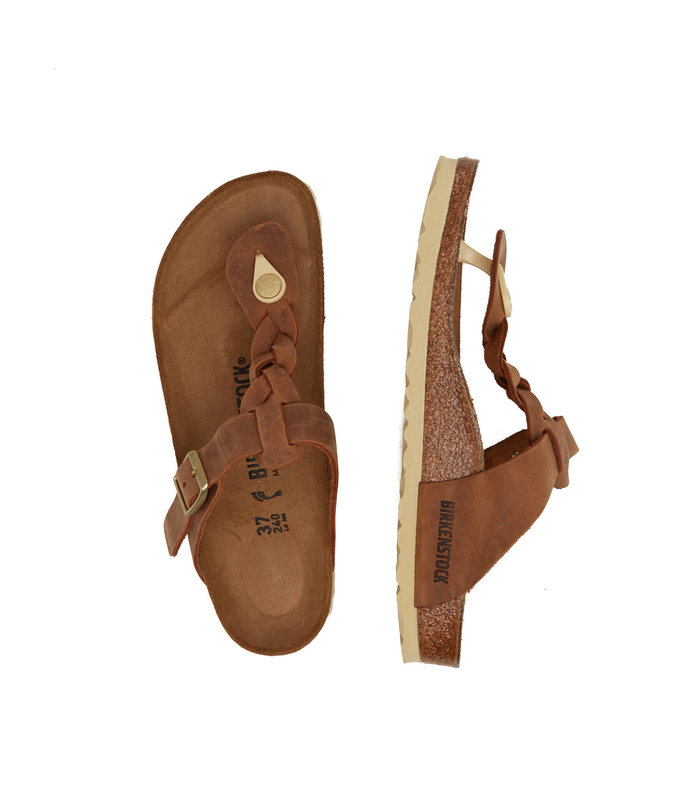 Кожаные вьетнамки Gizeh Braided LEOI Birkenstock - коричневый(1021336)