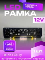 Рамка для номера с подсветкой YL. Nissan.