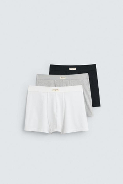 ZARA НАБОР ИЗ ТРЕХТРУСОВ-БОКСЕРОВ SOFT, РАЗНОЦВЕТНЫЙ