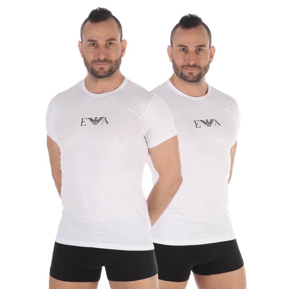 Набор мужских футболок 2в1 белый Emporio Armani 111267_CC715 04710