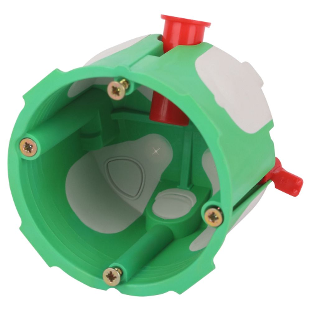 Коробка установочная ЭРА KUU-68-55-unibox двухкомпонентная универсальная зеленая 68х55мм UniBox саморезы IP30