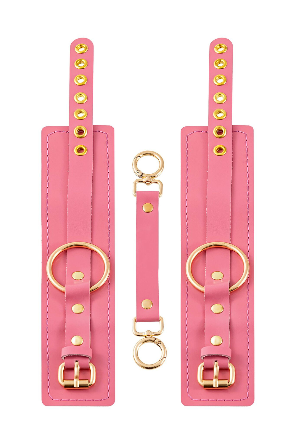 Розовые однослойные кожаные оковы (Цвет: розовый)
