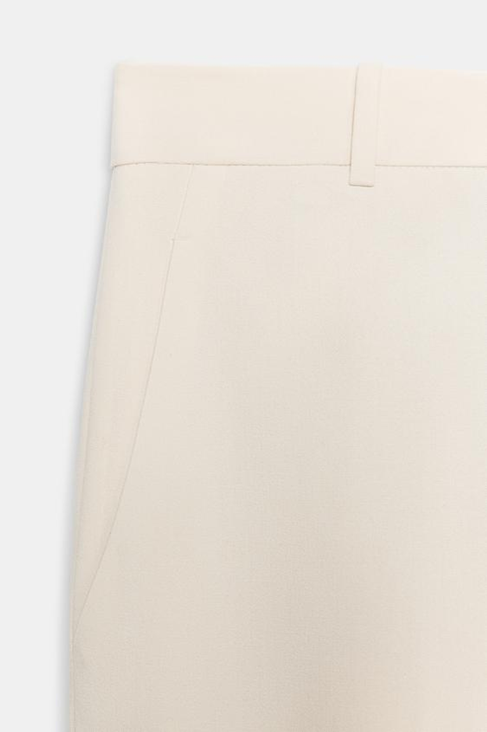 ZARA БРЮКИ WIDE LEG С ВЫСОКОЙ ПОСАДКОЙ — ZW COLLECTION, ЭКРЮ