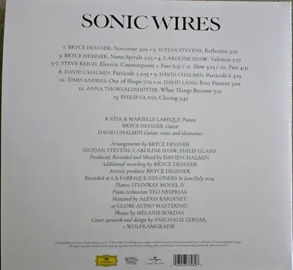 Katia Labeque, Marielle Labeque, Bryce Dessner, David Chalmin – Sonic Wires LP