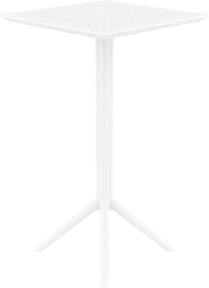 Стол пластиковый барный складной Sky 60х60 белый