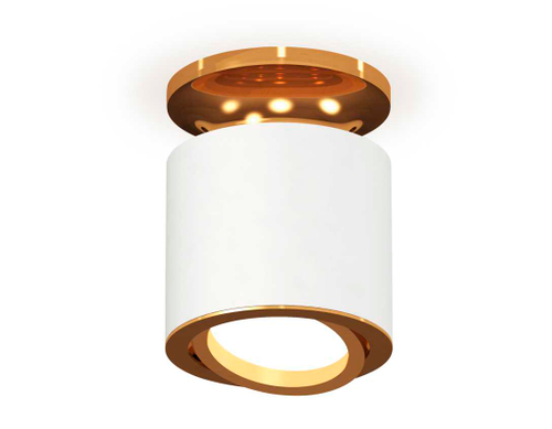 Комплект накладного поворотного светильника Ambrella light XS7401120 SWH/PYG белый песок/золото желтое полированное MR16 GU5.3 (N7929, C7401, N7004)