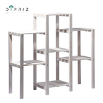 Деревянный стеллаж для дома и сада из массива сосны, белый