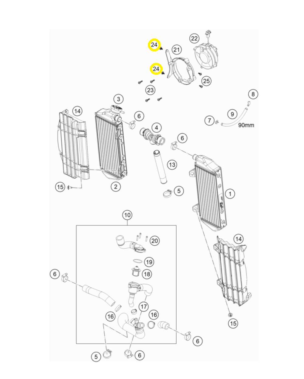 Болт KTM, HQV, GASGAS 50X10