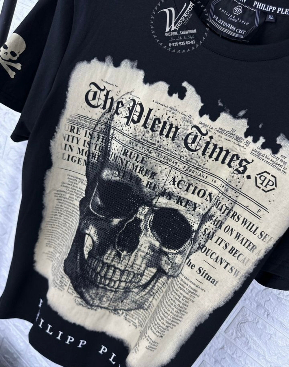 Футболка Philipp Plein Times Skull премиум