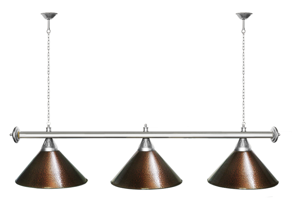 Лампа STARTBILLIARDS 3 пл. (плафоны зеленые,штанга золотая,фурнитура золото)