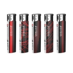 Зажигалка пьезо XHD 39 R WP BROKEN (RFP 39-R WP COLOR) LINES (в плёнке) (комплект 50 шт)