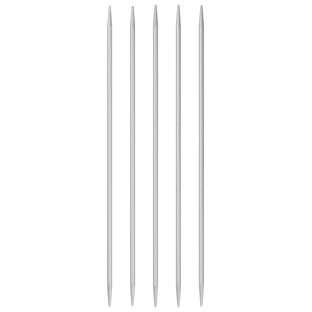 Спицы PRYM чулочные алюминий d 3.5 мм 20 см 5 шт с острием на обоих концах