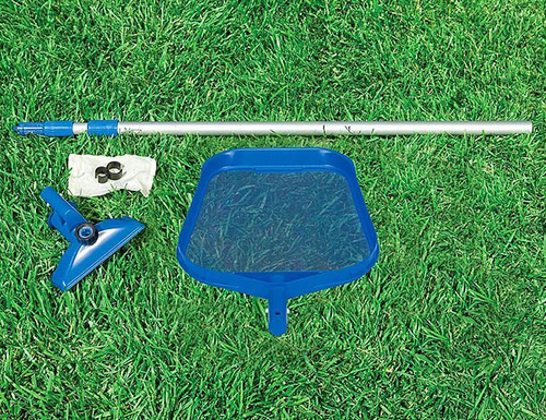 Набор для чистки бассейнов Intex до 488см сачок, ручка 239 см, вакуумная насадка с мешком