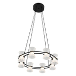 8341/28L LEDIO LN черный/прозрачный металл/акрил Люстра подвесная LED 28W 3000K 220V VINORA