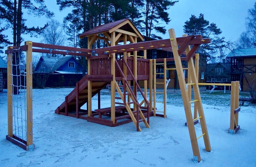 Деревянная детская площадка Савушка "4 сезона" - семейная