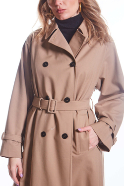 ДВУБОРТНЫЙ ТРЕНЧ ИЗ НЕПРОМОКАЕМОЙ ТКАНИ