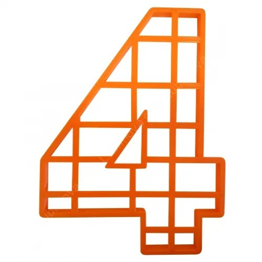 Форма для торта "Цифра 4", 25 см, 1 шт.