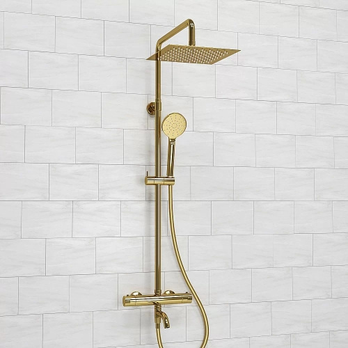 Душевая система WasserKRAFT Sauer A188.256.348.PG Thermo золото